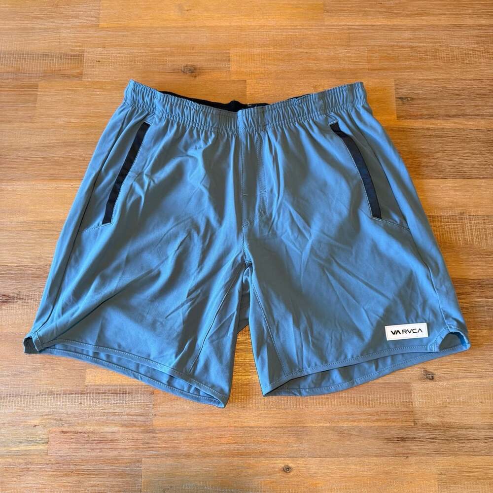 RVCA Yogger Stretch Athletic Shorts Slate Blue Size S